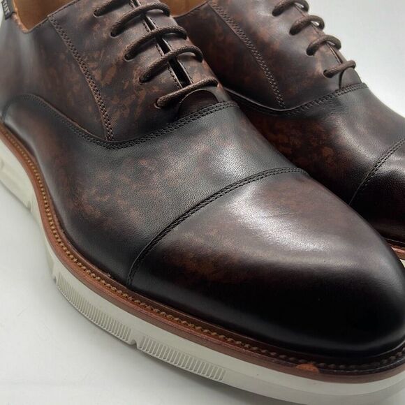 Taft cap‎ toe Lace up espresso Model 102 leather Men dress shoes - Men 10.5 New - Picture 6 of 12